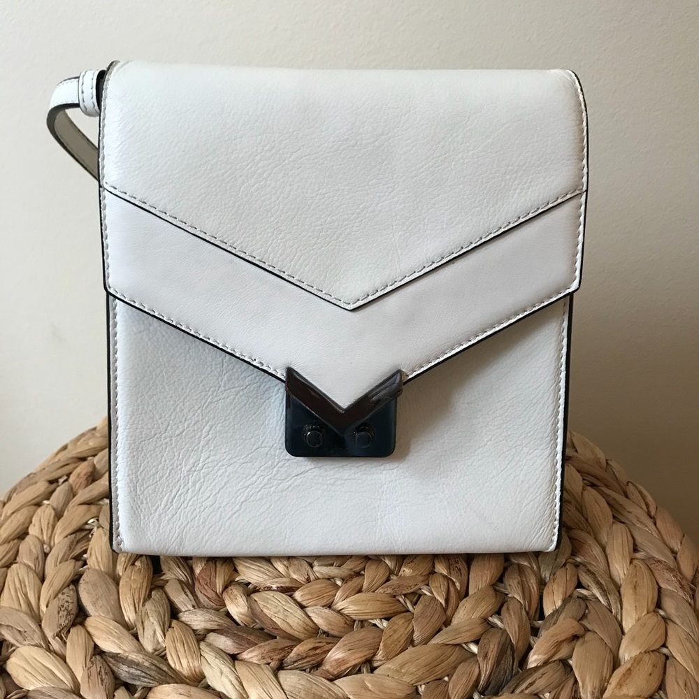 Mackage White Yazmin Crossbody Bag